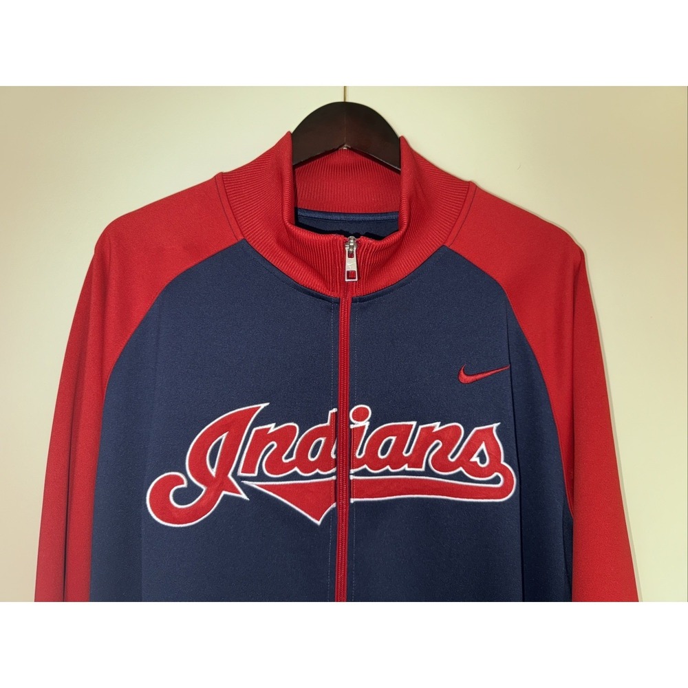 Cleveland Indians Nike Full Zip Track Jacket Mens XXLarge Blue XXL